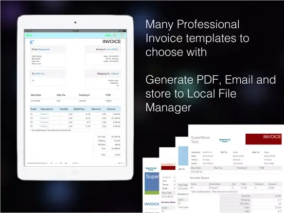 Invoice Tracker Email PDF iPad  স্ক্রিনশট