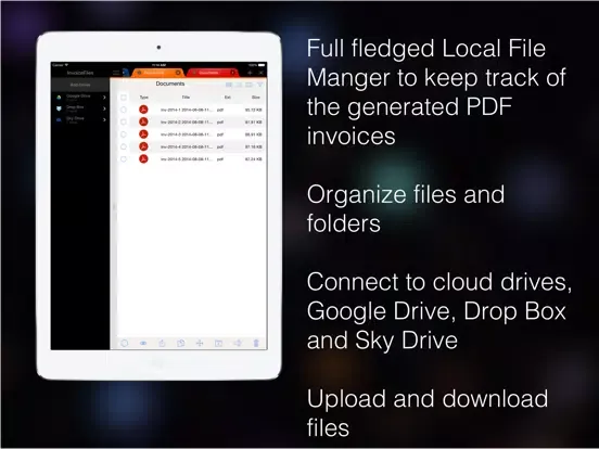 Invoice Tracker Email PDF iPad  স্ক্রিনশট