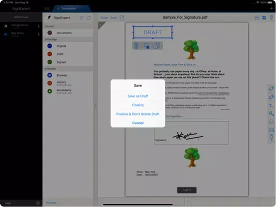 Capturas de tela do PDF Sign Expert Pro -eSign iPad 