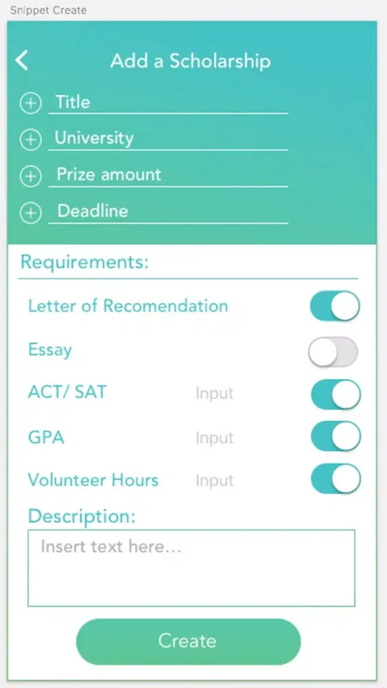Capturas de pantalla de Scholarship Manager App