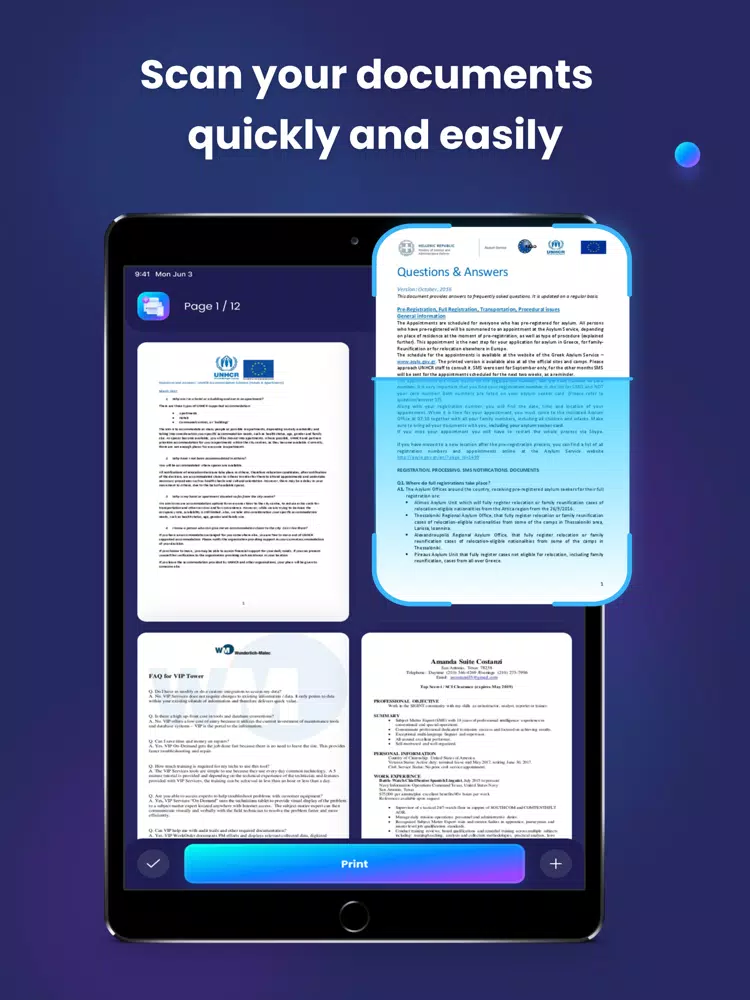 Printer & Scanner App iPad  سکرین شاٹس