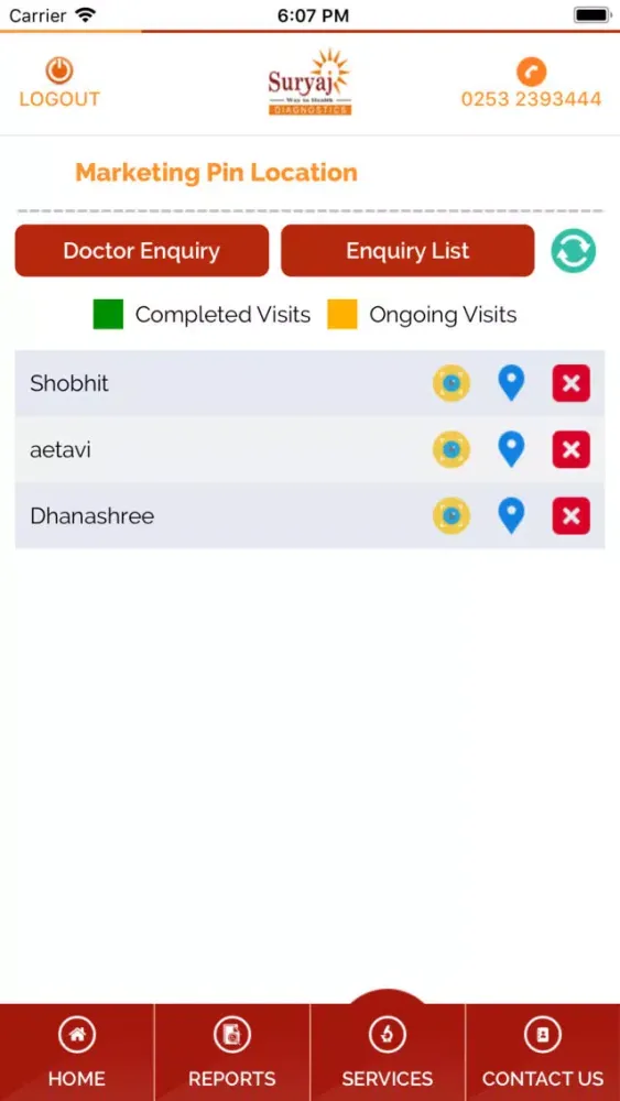 Tangkapan skrin Suryaj Diagnostics