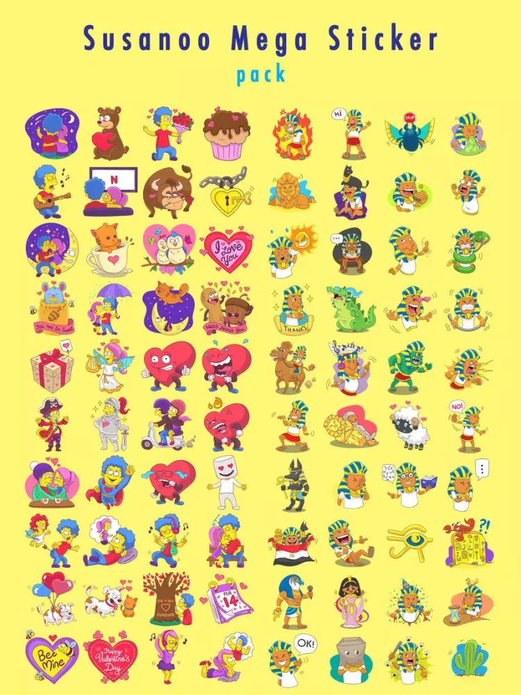 Capturas de tela do Susanoo Mega Sticker Pack iPad 