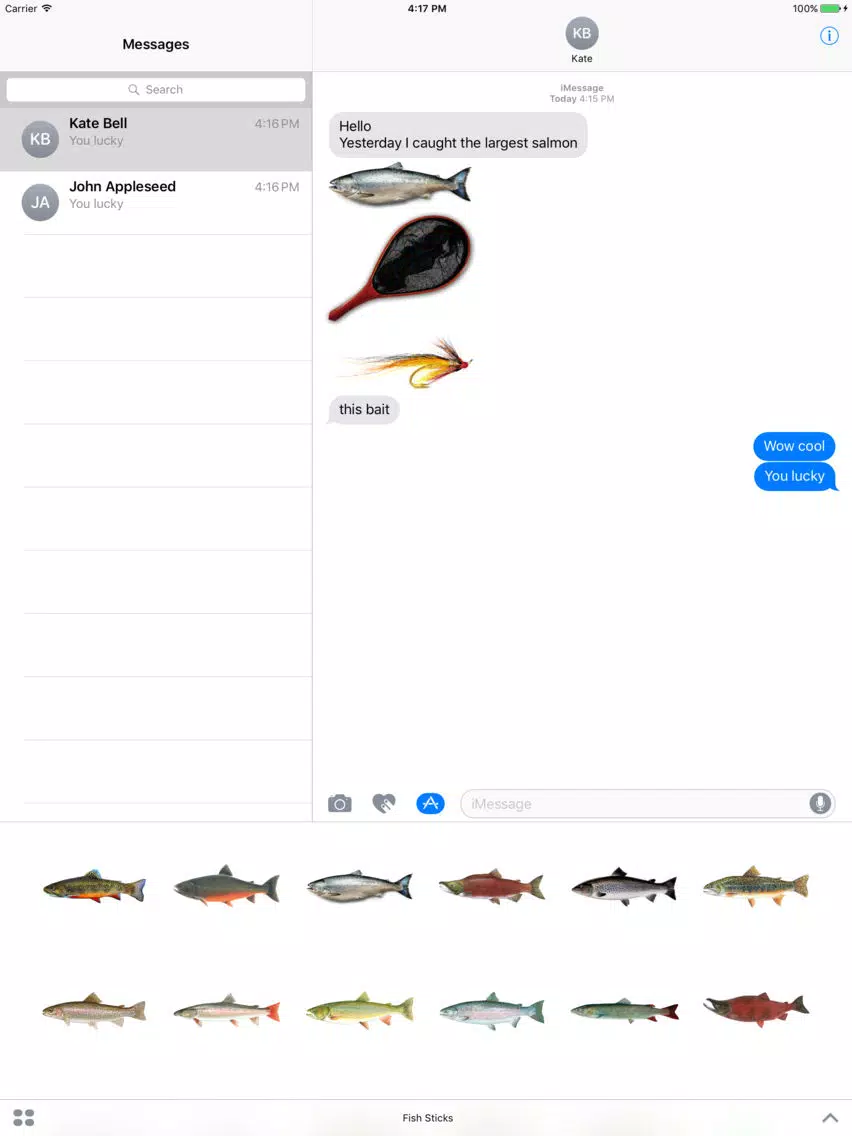 Fisher stickers iPad 應用截圖