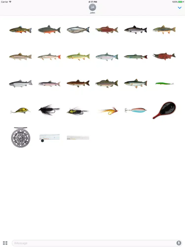 Screenshot di Fisher stickers iPad 