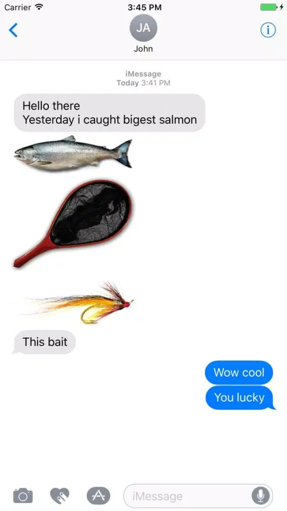 Screenshot di Fisher stickers