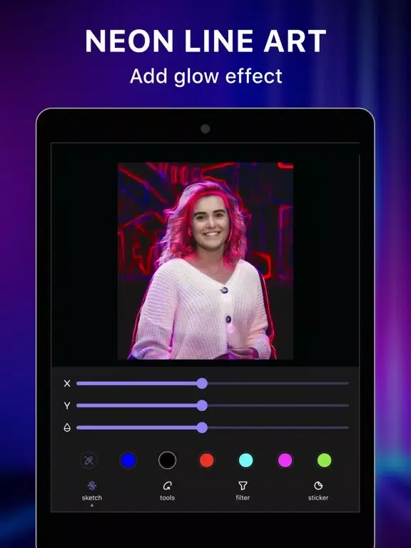 صور AI Neon Effect - Neon Art iPad 