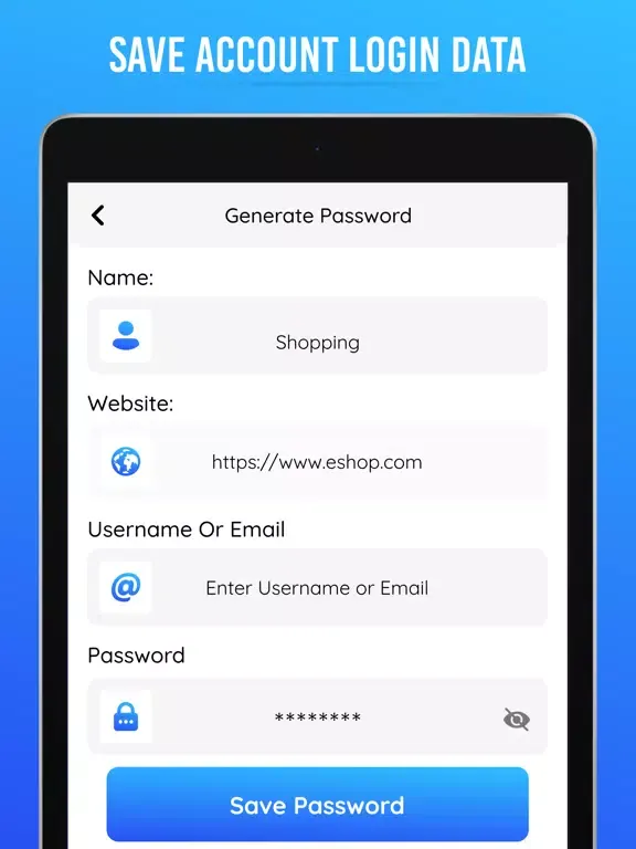 Autofill Password Manager iPad  স্ক্রিনশট