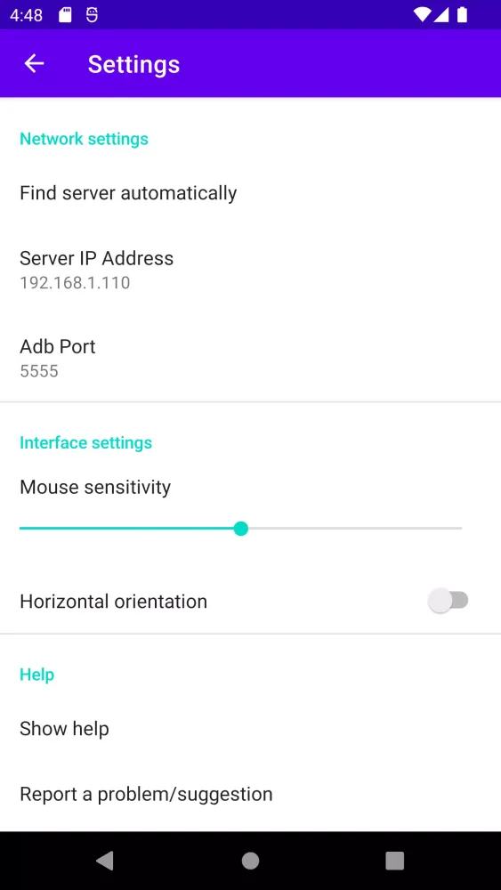 Android TV ADB Mouse Keyboard 스크린샷