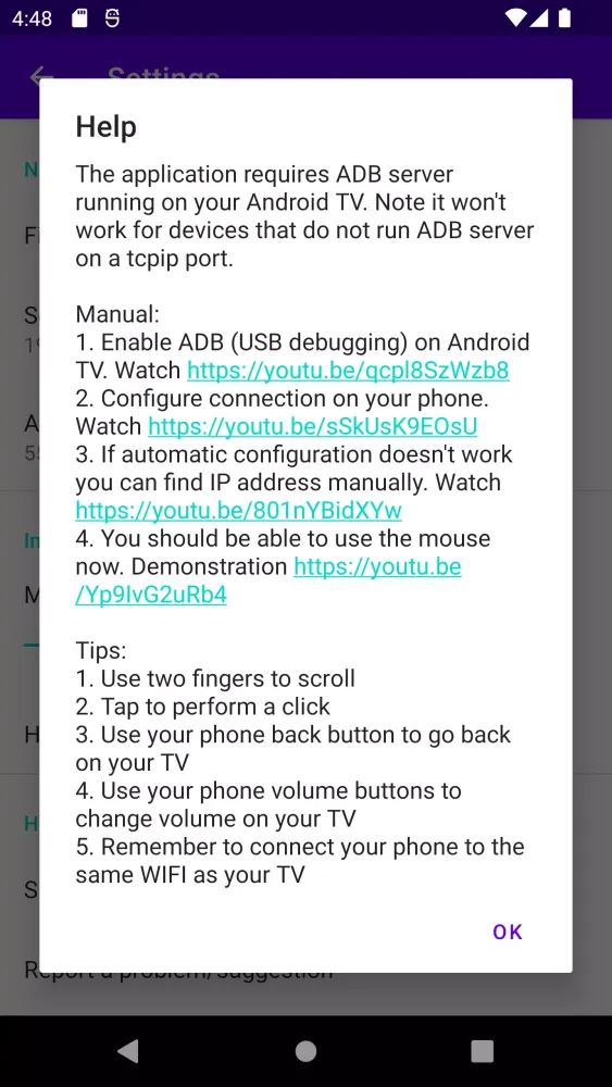 Android TV ADB Mouse Keyboard 스크린샷