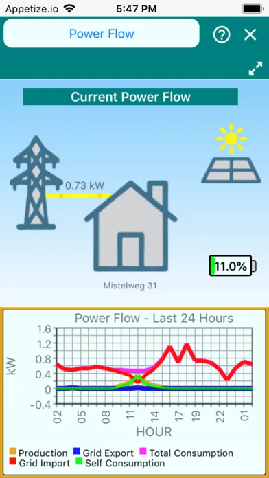 Zrzuty ekranu SolarView for SolarEdge
