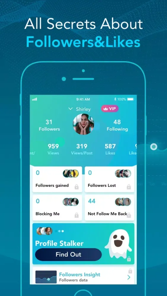 Followers & Unfollow Insights Screenshots