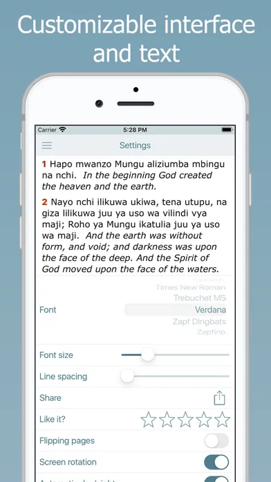 Screenshot di Biblia Takatifu－Swahili Bible