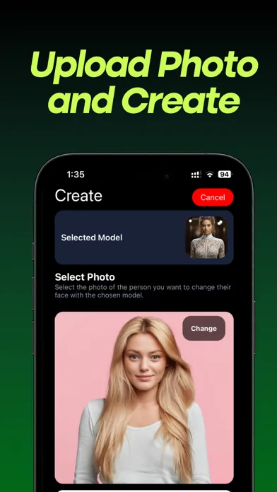 SwapFace: AI Face Change Screenshots