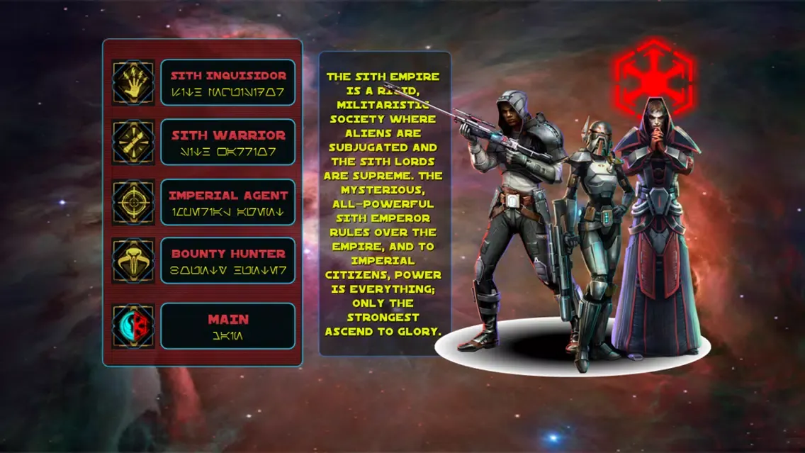 Ảnh chụp màn hình của Classes for SWTOR