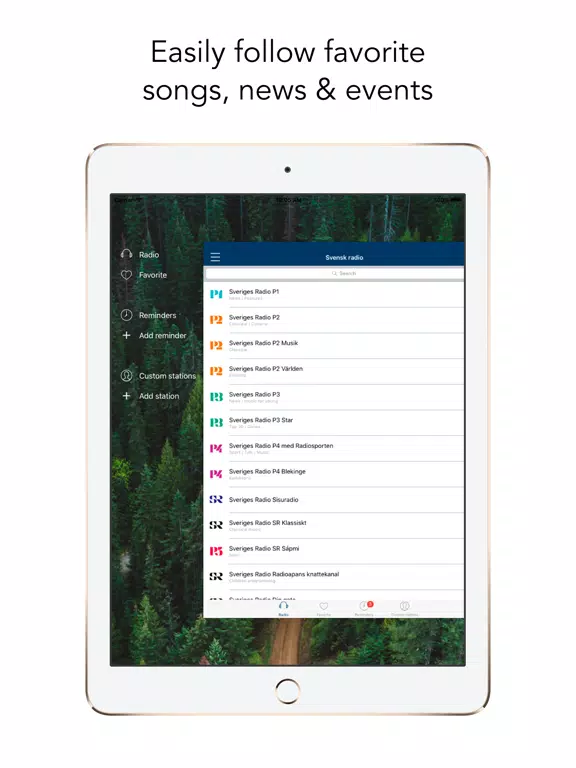 Svensk Radio - Swedish radio iPad  스크린샷