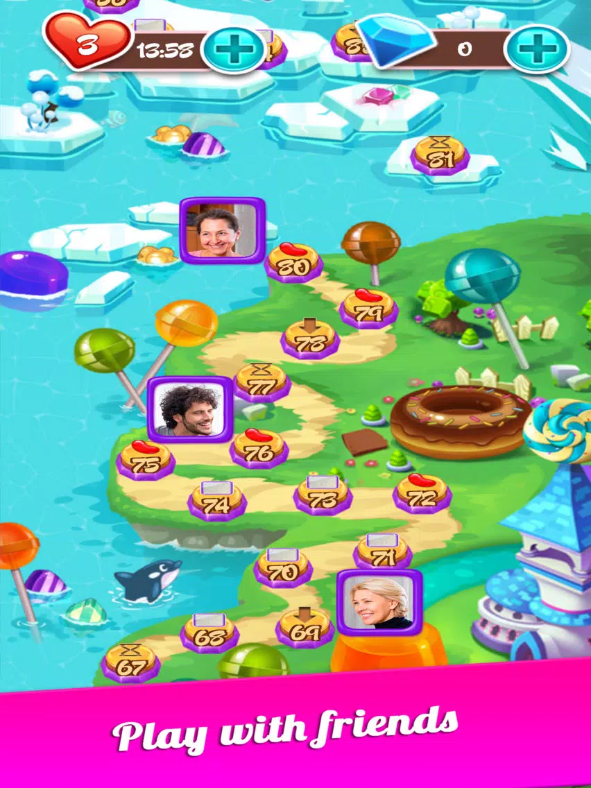 Sweet Candy - New Match 3 Puzzle Game with Friends iPad  Screenshots