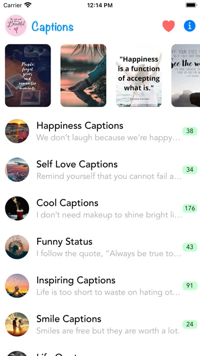 Best Captions & Status应用截图