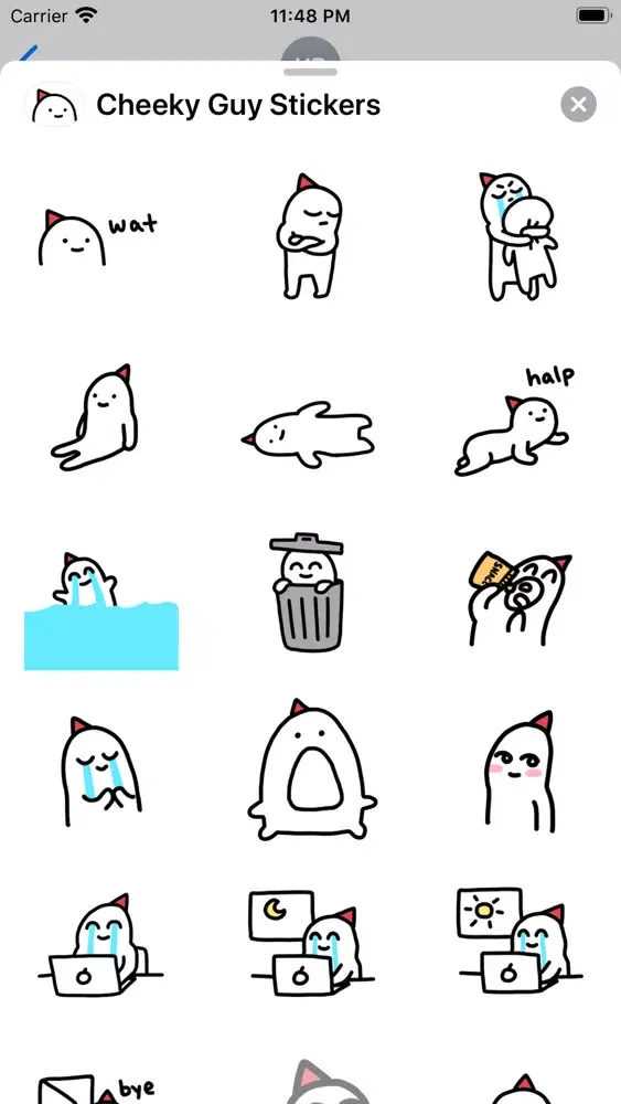 Cheeky Guy Stickers स्क्रीनशॉट