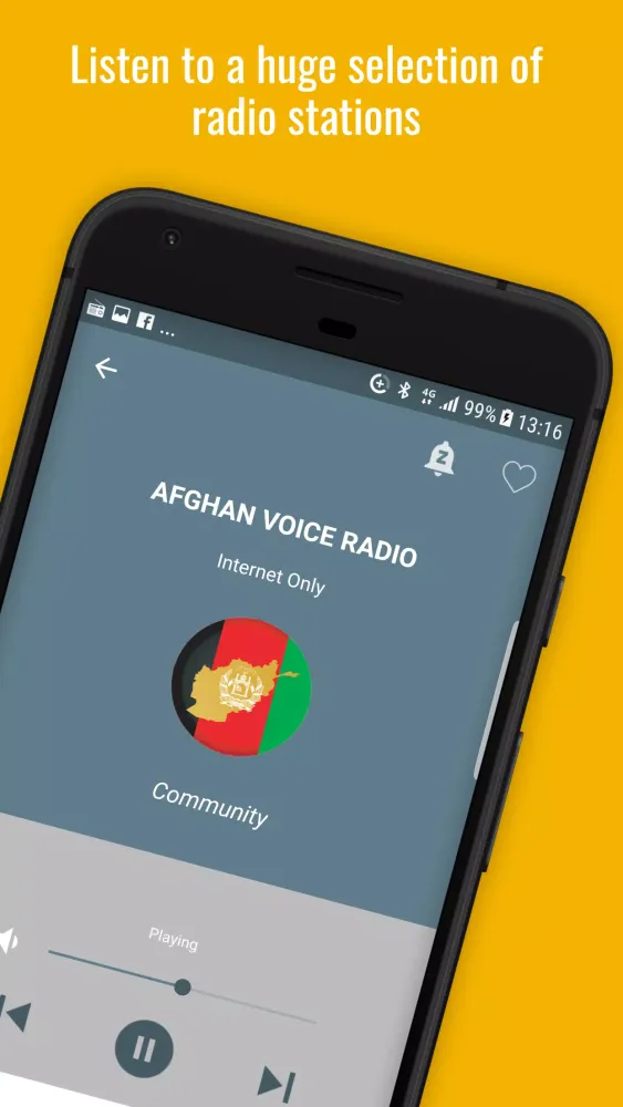 Tangkapan skrin Afghanistan Radio