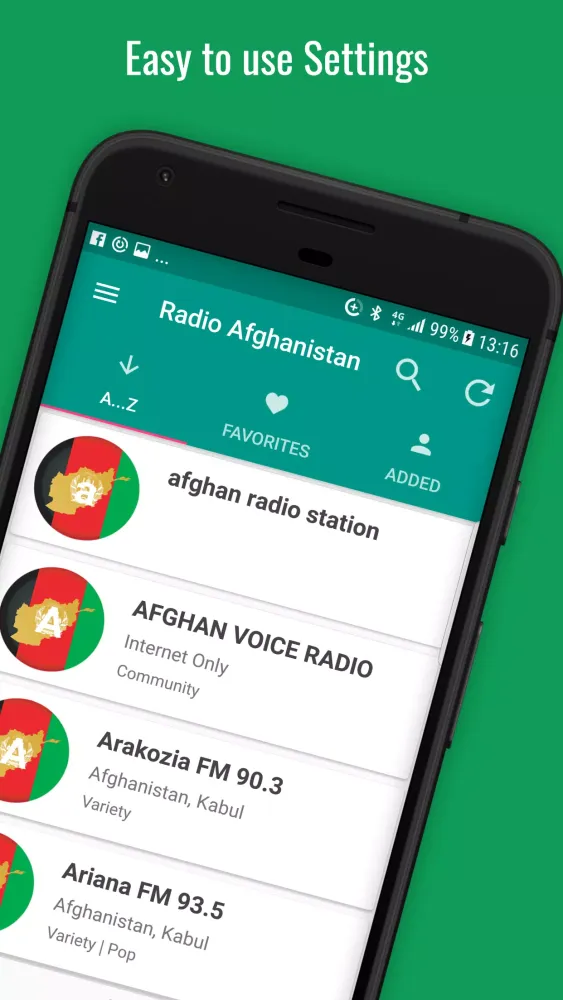 Tangkapan skrin Afghanistan Radio