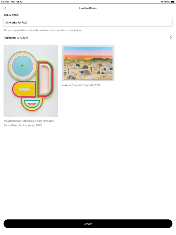 Artsy Folio iPad  سکرین شاٹس