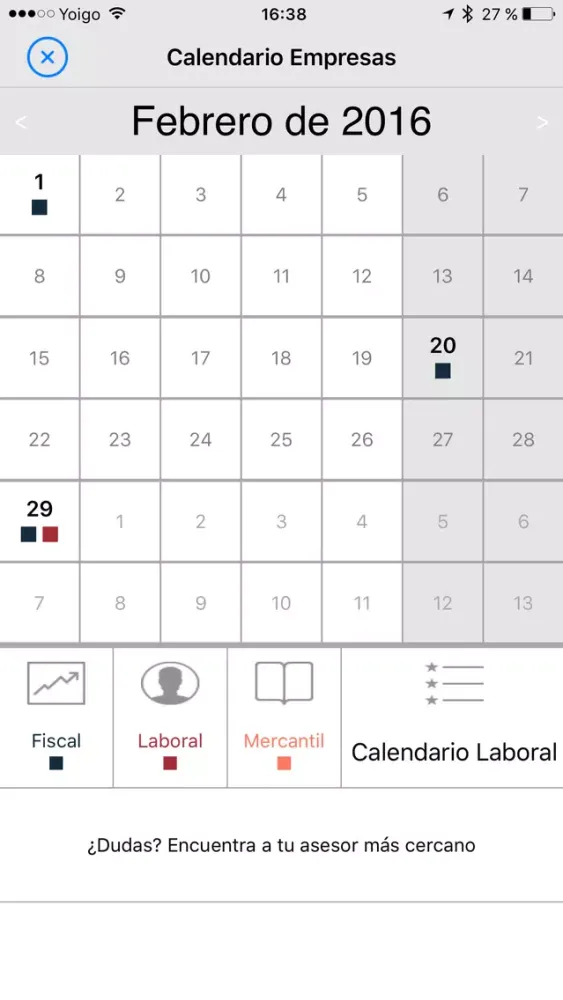 Calendario Empresas 스크린샷