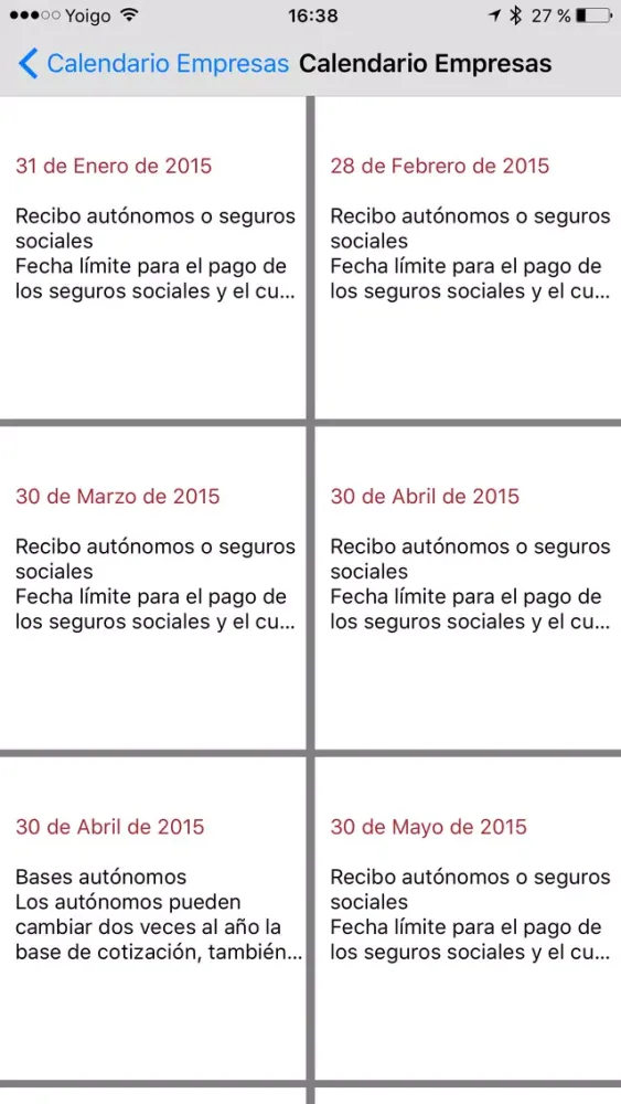Calendario Empresas 스크린샷