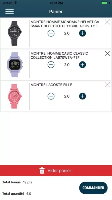 Captures d'écran de SMART ORDER