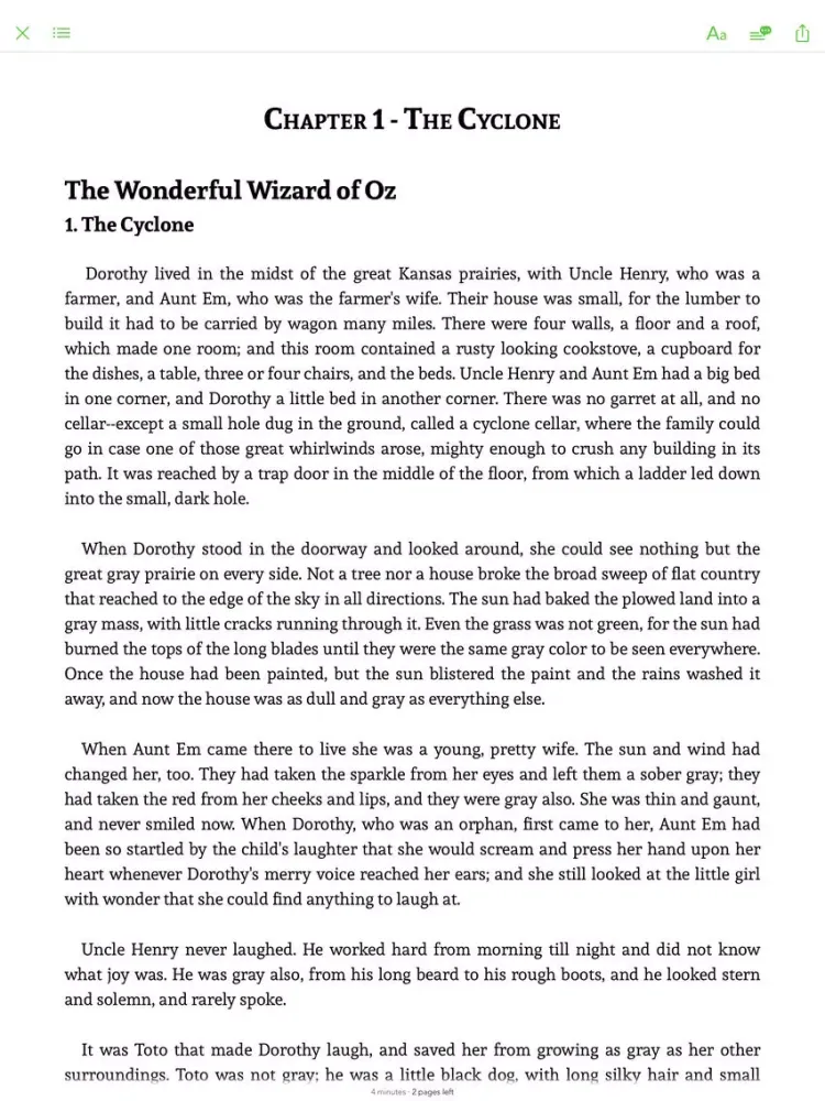 Screenshot di The Wonderful Wizard of Oz - sync transcript iPad 