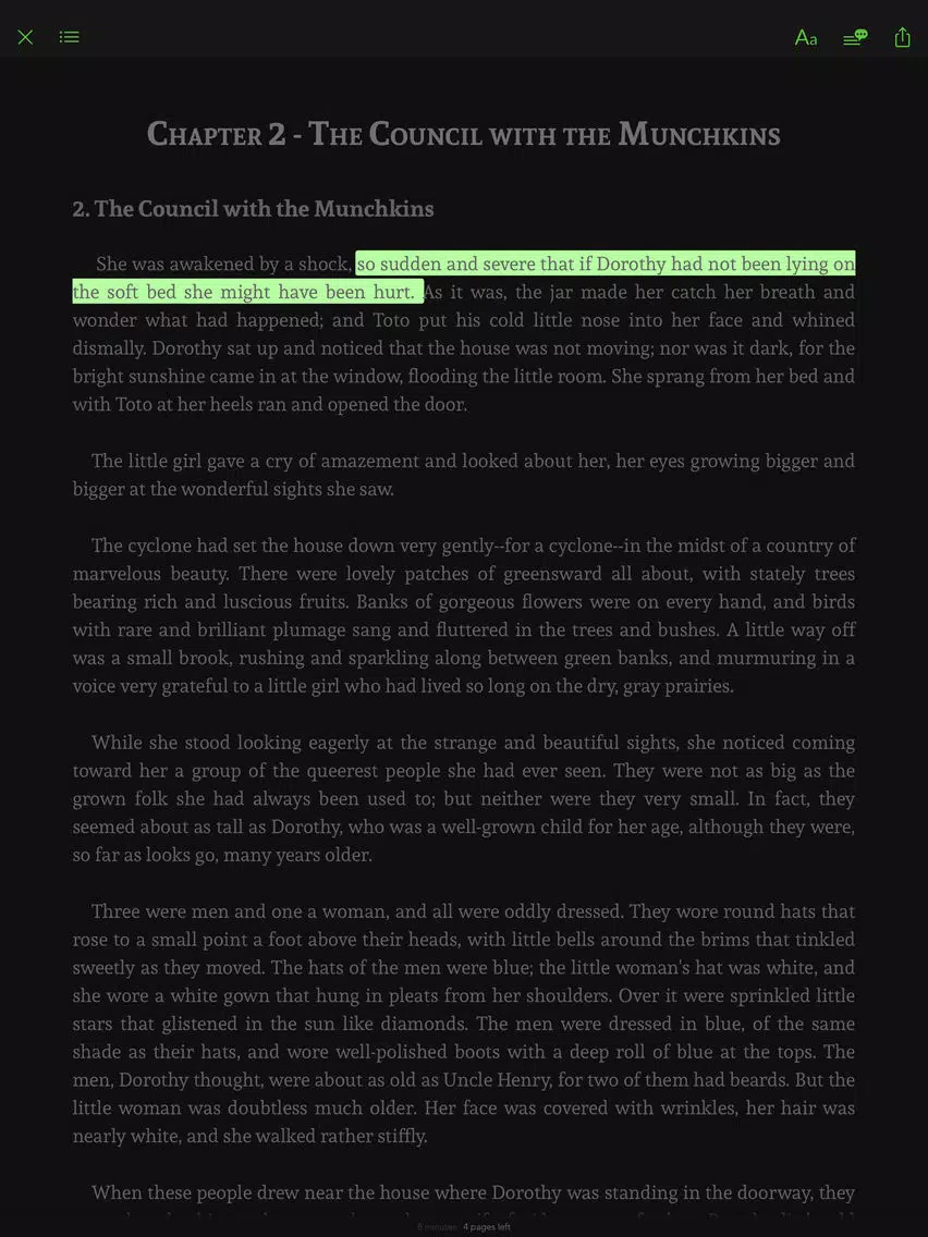 صور The Wonderful Wizard of Oz - sync transcript iPad 