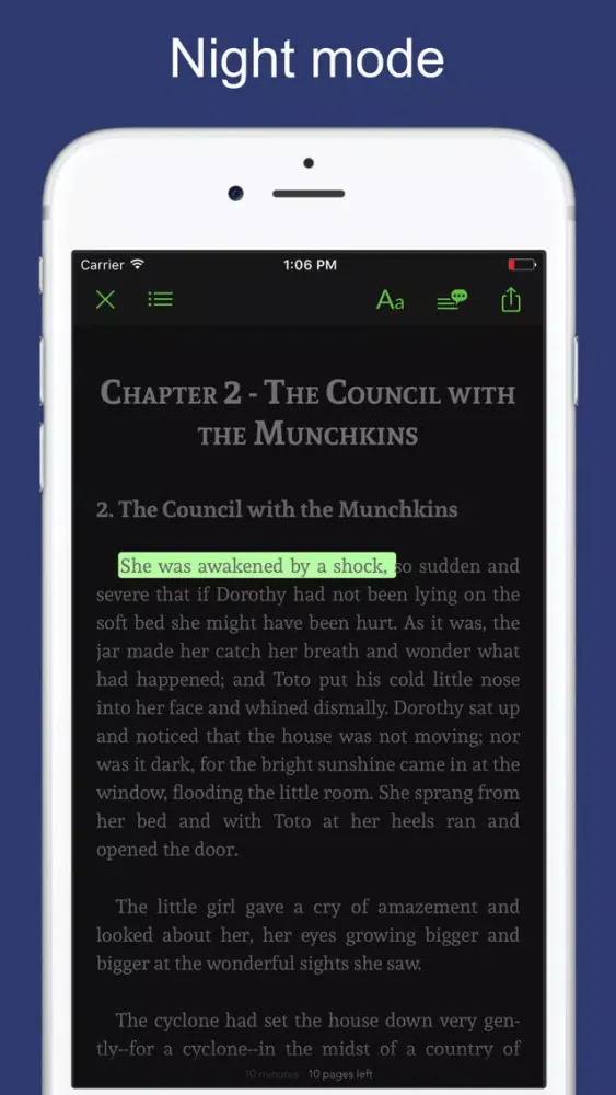 Screenshot di The Wonderful Wizard of Oz - sync transcript