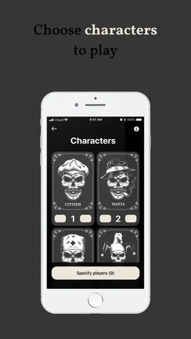 Tangkapan skrin Mafia: Cards for the game