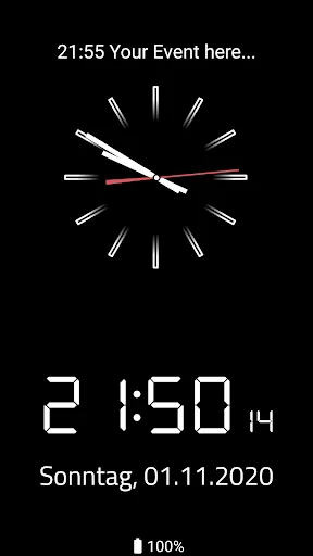 ภาพหน้าจอของ Clock Screensaver