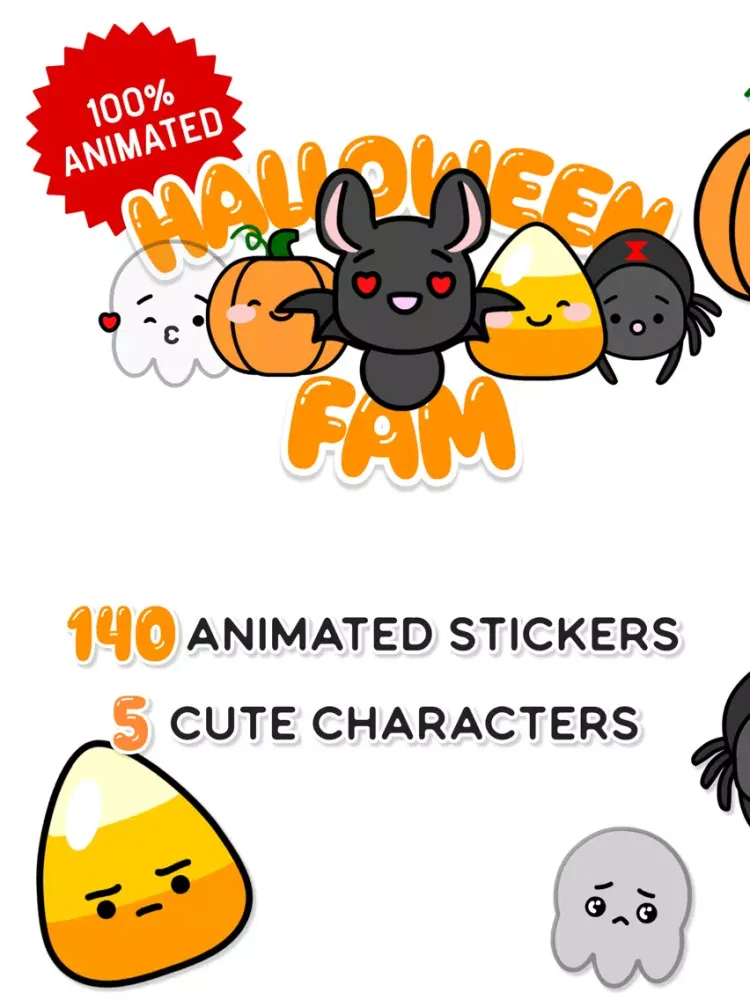 صور Halloween Fam Animated Emoji iPad 