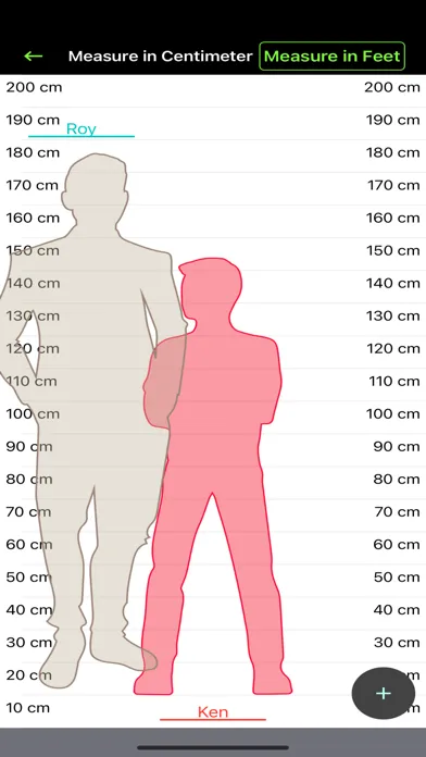 Ảnh chụp màn hình của Height Comparison: Hikaku