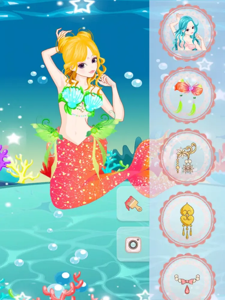 Ảnh chụp màn hình của Romantic mermaid - Makeover girly games iPad 