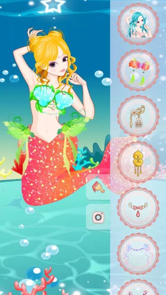 Ảnh chụp màn hình của Romantic mermaid - Makeover girly games