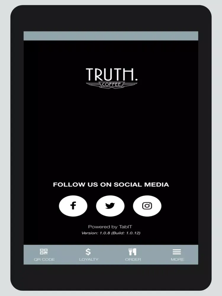 Tangkapan layar Truth.Coffee iPad 