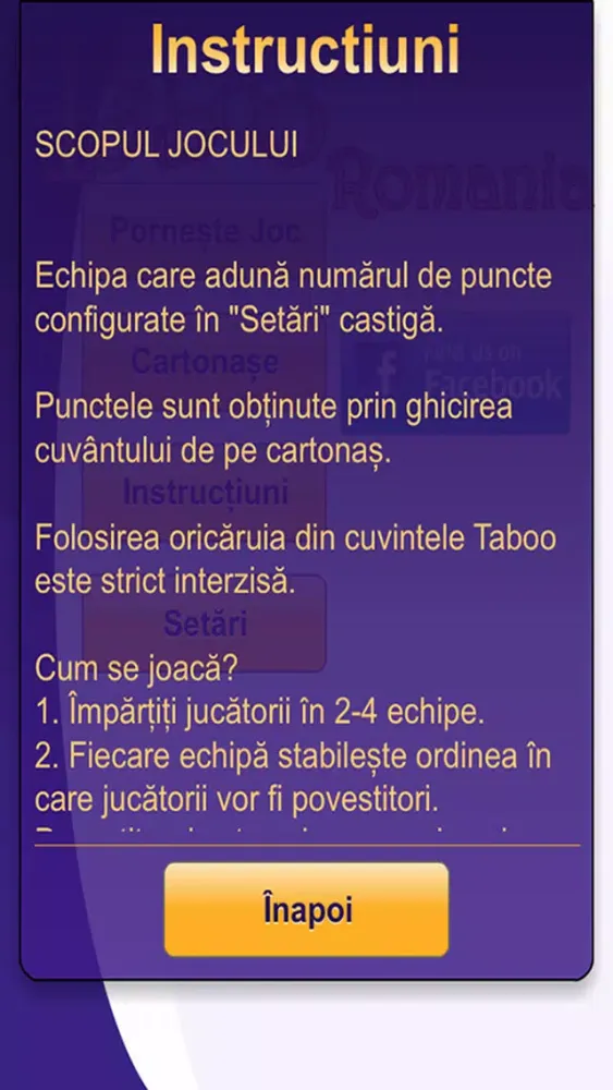 ภาพหน้าจอของ Tabu Romania