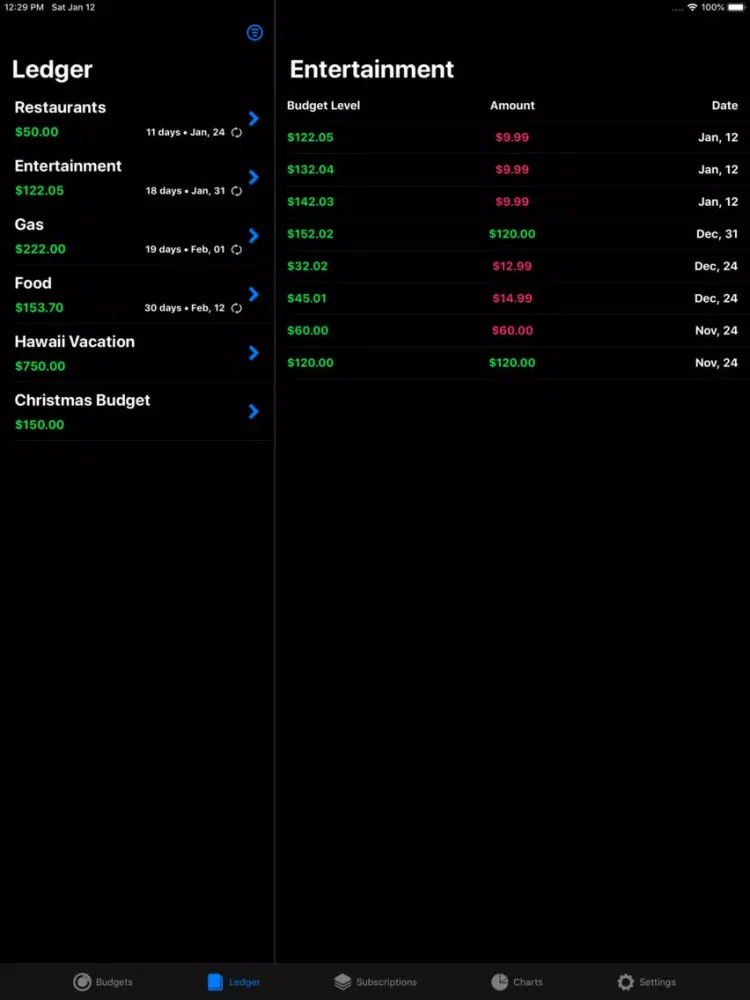 Moneta - Personal Finance iPad  Screenshots