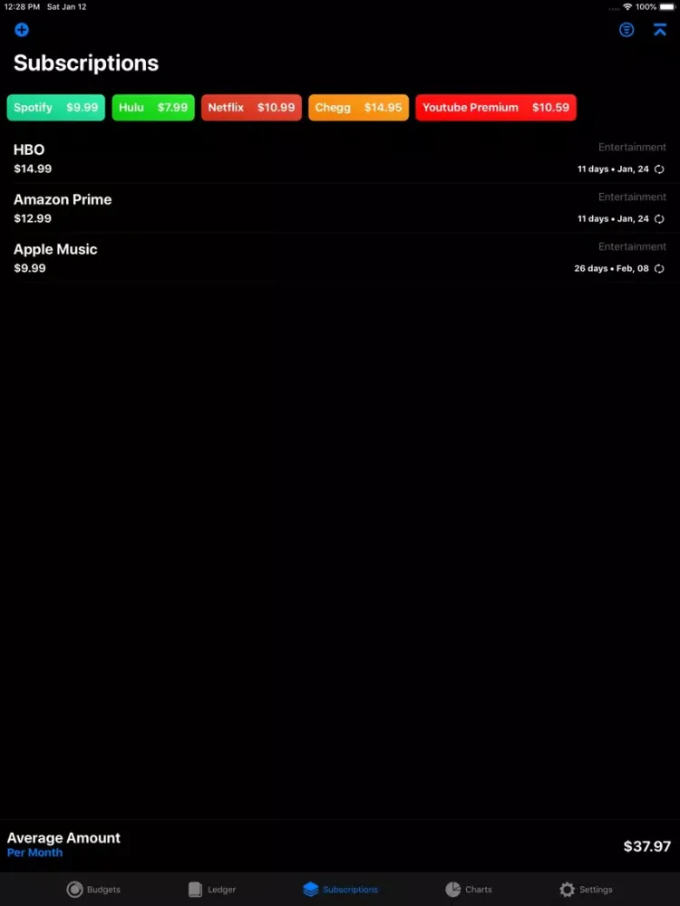 Moneta - Personal Finance iPad  Screenshots