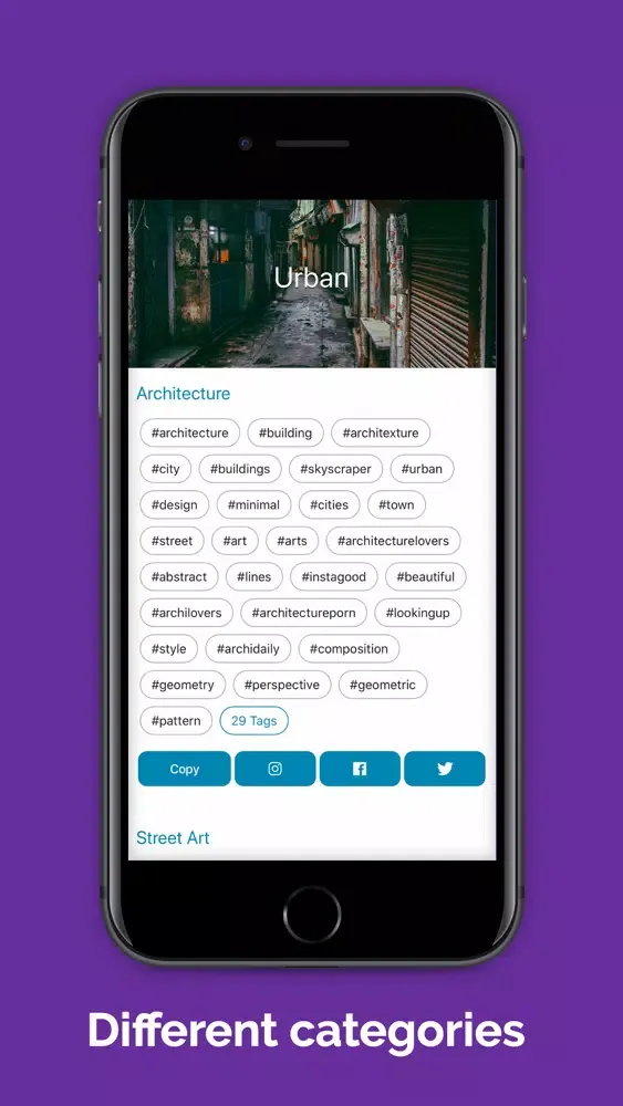 Tangkapan skrin Tagstagram - Hashtag Generator