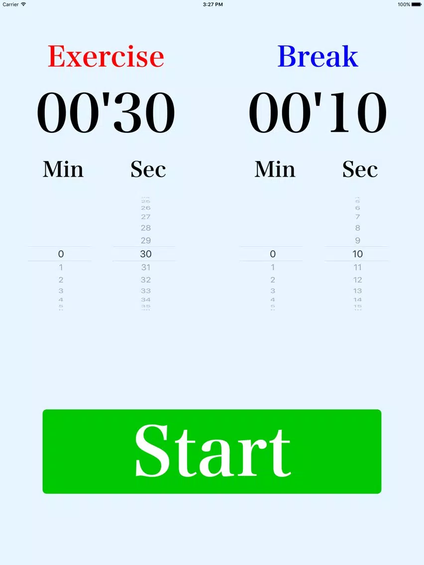 Capturas de tela do Interval timer for training iPad 