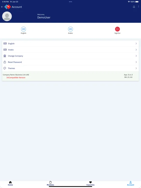 Talal Nabeel PACT ERP iPad  سکرین شاٹس