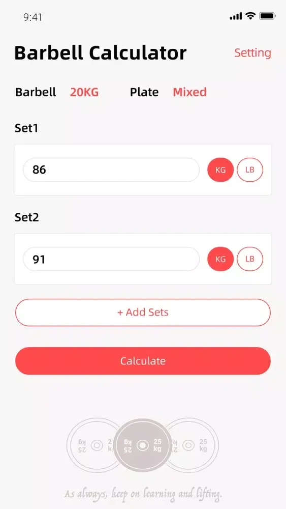 Barbell Calculator Pro سکرین شاٹس