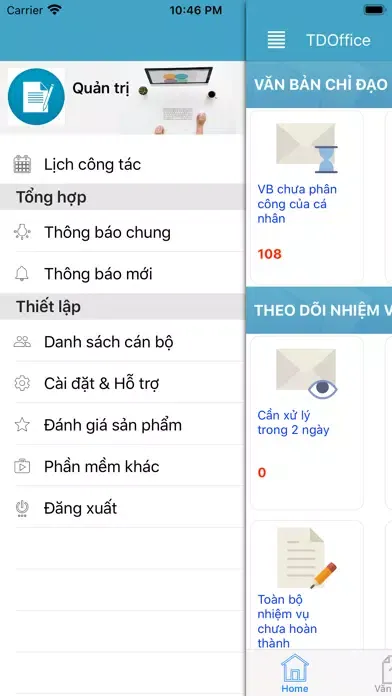Captures d'écran de TDCDDH - VB chỉ đạo điều hành