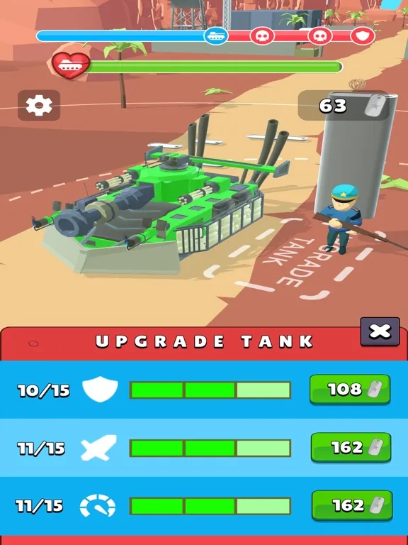 Tank Commander 3D: Army Rush! iPad  스크린샷