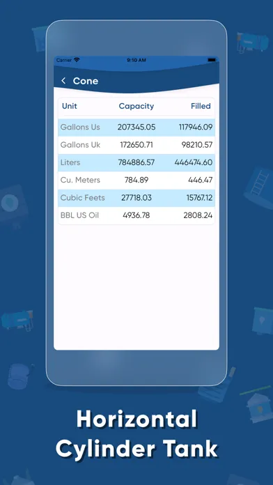 Captures d'écran de Tank Volume Calculators