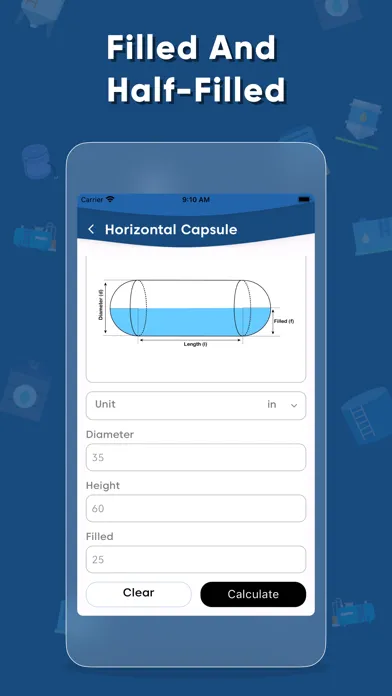 Captures d'écran de Tank Volume Calculators